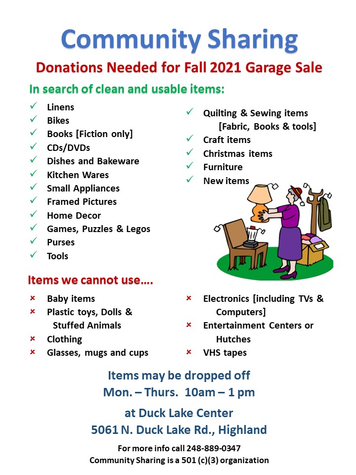 garage sale list fall 2021 garage sale list fall 2021