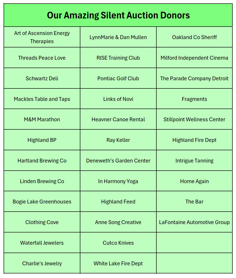 2025 silent auction list