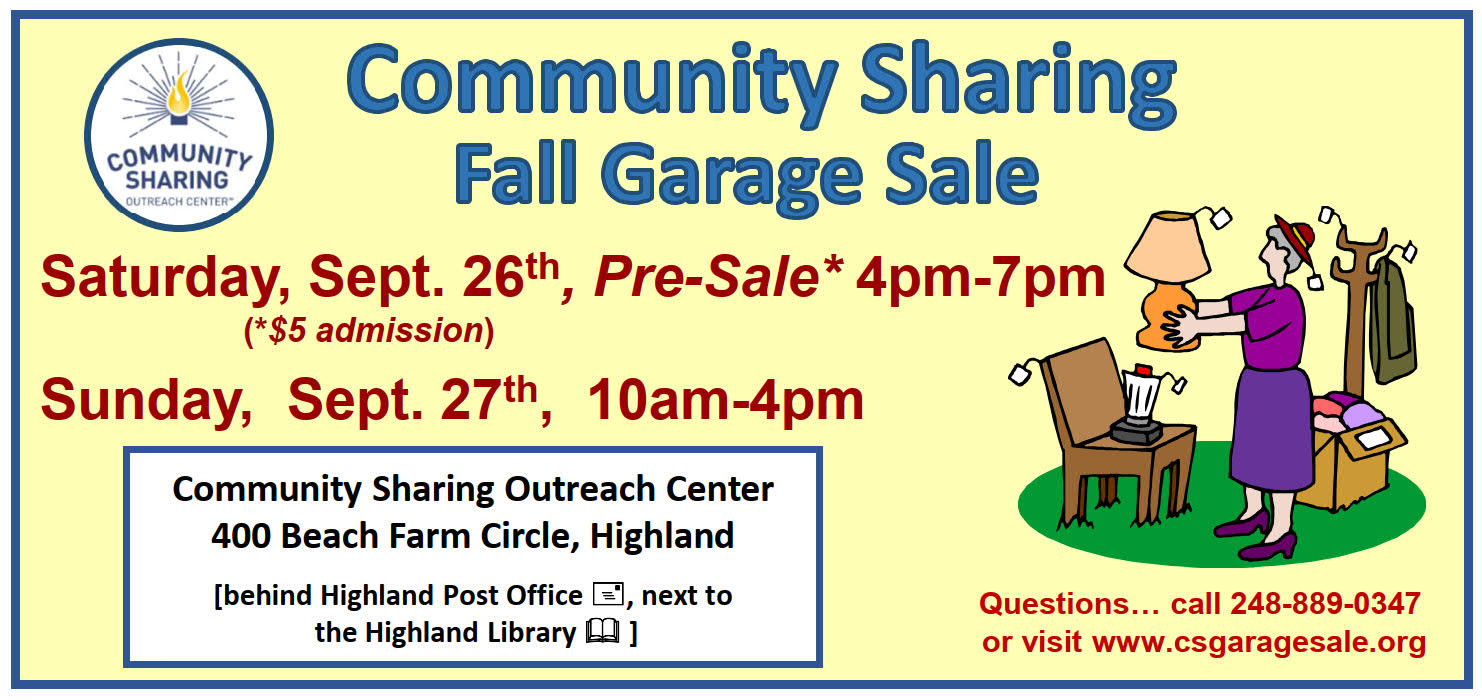 cs garage sale fall 2026 monthly shopper advert half page 1